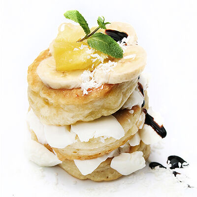 Оладушки с банановым топпингом в Чайна-таун Смак по цене 7 р.