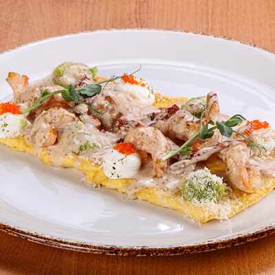 Омлет с креветками в Панчо фактори по цене 700 ₽