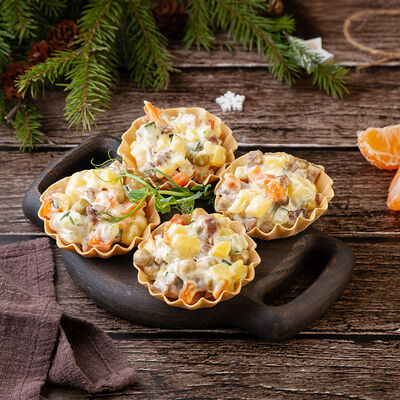 Тарталетки с оливье в Территория еды 59 по цене 395 ₽