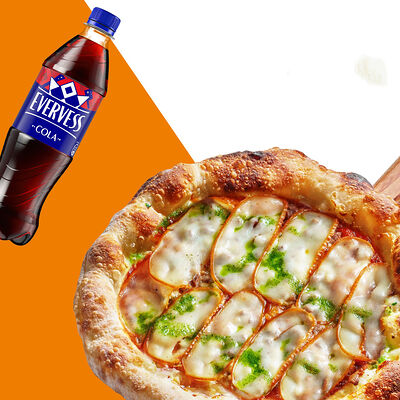 Пицца Сальсичча премиум и Evervess Кола в Перчини по цене 830 ₽