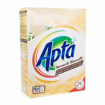 Порошок стиральный Apta detergent pdr marseilles soap с марсельским мылом Geprocor Sam в Азбука Вкуса Экспресс Меню по цене 1749 ₽