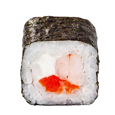 #702 маки с лососем и креветкой в GODZILLA по цене 7 р.