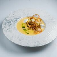 Картофельный суп с гребешкомв Кайфын