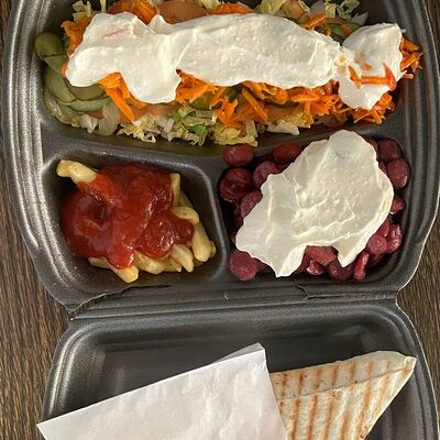 Шаурма Тарелка с ветчиной в Чё, по пицце? по цене 450 ₽