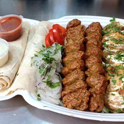 Кебаб из телятины и картошечка на двоих в Бурум Хаус по цене 950 ₽