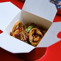 Удон с курицей в остром соусе кимчи в Kuksuramen