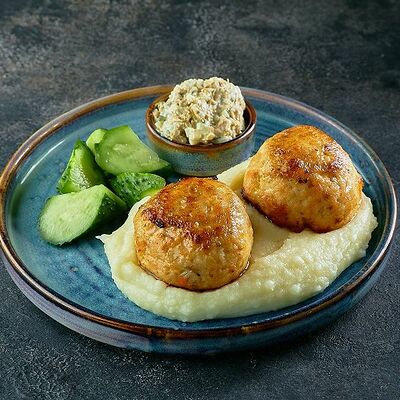 Рыбные котлеты с пюре в Двор Помидор по цене 640