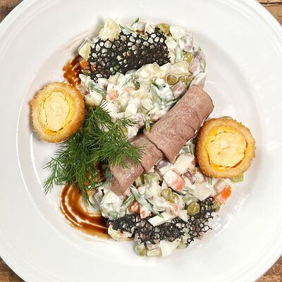 Оливье с телячьим языком в Пивная №1 по цене 565 ₽