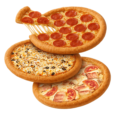 Комбо из 3 пицц 25 см в NinjaFood по цене 1487 ₽