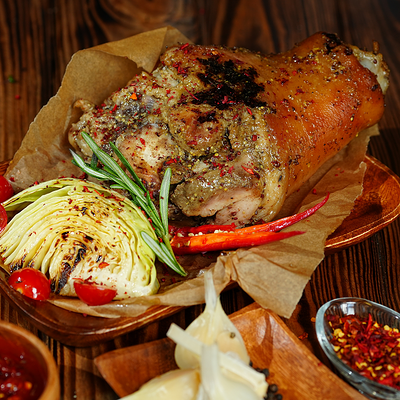 Рулька свиная в медово-горчичном соусе в Дон Бургер по цене 1200 ₽