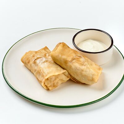 Блины с мясом 2 шт в 7:35 Заря & KitaEast по цене 420 ₽