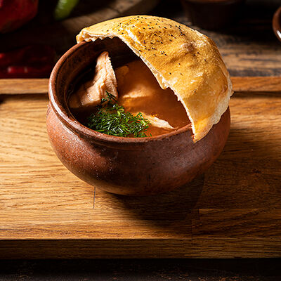 Батумская уха в горшочке в PRO.Хинкали by Novikov по цене 690 ₽