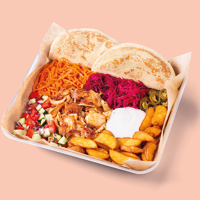 Шаверма на тарелке в Шаверно по цене 589 ₽