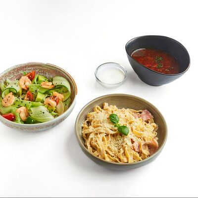 Салат + Суп + Горячее в Блеск по цене 1080 ₽