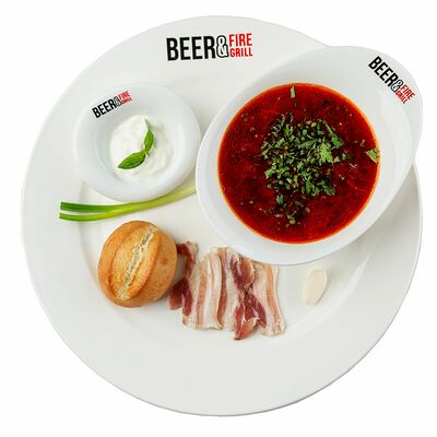 Борщ в Beer & Fire Grill по цене 397 ₽