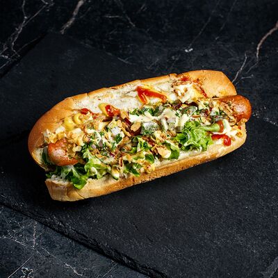 Хот-дог Нью-Йорк с куриной сосиской в Шаурма Бар по цене 420 ₽