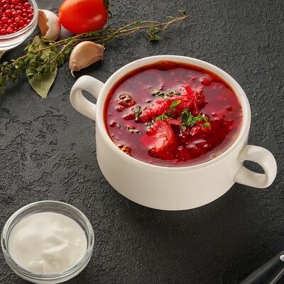 Борщ со сметаной в Хмель и солод по цене 349 ₽