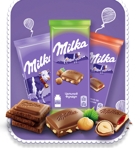 Шоколад milka в ассортименте в Олимпик по цене 250 ₽