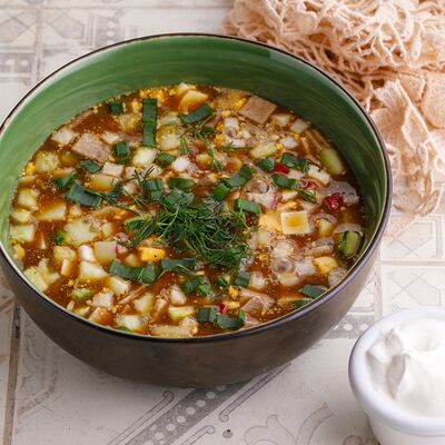 Окрошка на кефире в Катюша Katyusha по цене 450