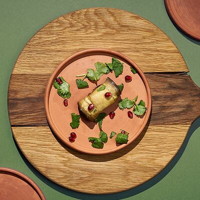 Рулет из баклажана в Хачапури и вино по цене 65 ₽