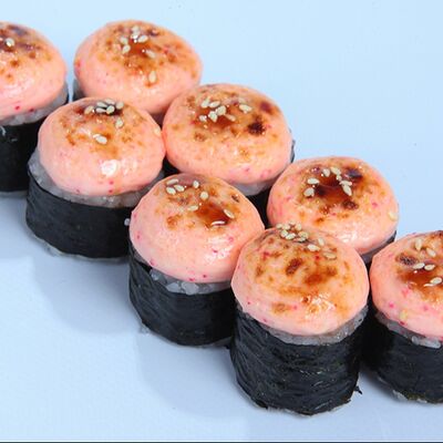 Запеченный ролл с лососем и крабом в Рис Экспресс по цене 495 ₽