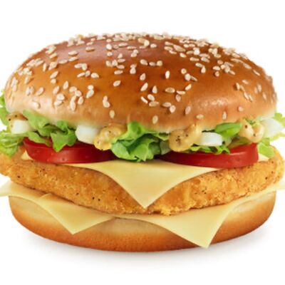 Биг криспи чикен Три сыра с картошкой фри в Corn dog dagestan по цене 600 ₽