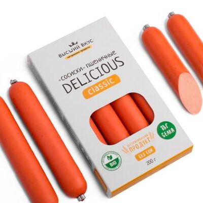 Сосиски Delicious Classic Высший вкус в Вегетарианское кафе Ананда по цене 359 ₽