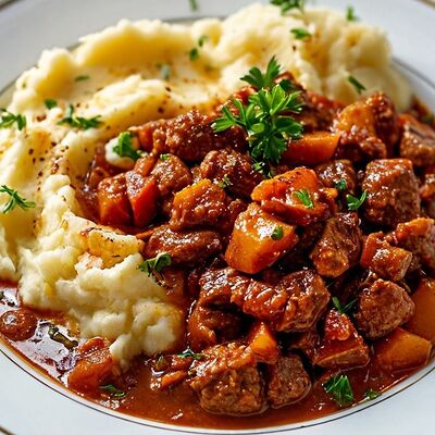 Гуляш с гарниром в Плов по цене 535 ₽