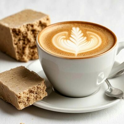 Капучино халва в Пончик по цене 250 ₽