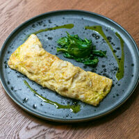 Шеф-омлет с лососем и мягким сыром в Бар с едой Пороселло