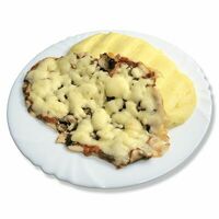 Куриное филе, запеченное с грибами и пюре в Фитнес меню
