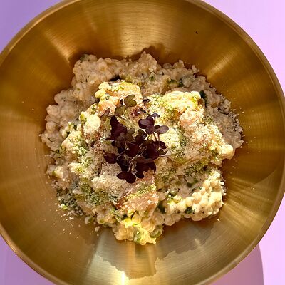 Птитим с креветками и бобами эдамаме в Просто Азия x Десертория по цене 770 ₽