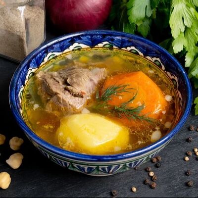 Шурпа с говядиной в Узбекская кухня 24 часа по цене 506 ₽