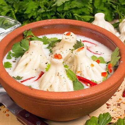 Суп Мацони и мини-хинкали в Мушмула по цене 239