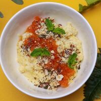 Пшенная каша с карамелизированной тыквой и орешками в Сырник