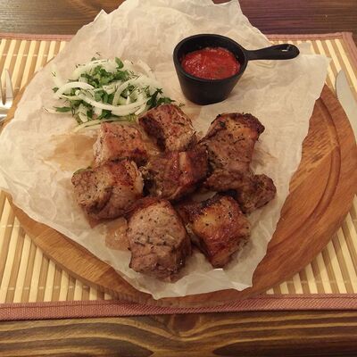 Шашлык из cвинoй шеи в Очаг по цене 500 ₽