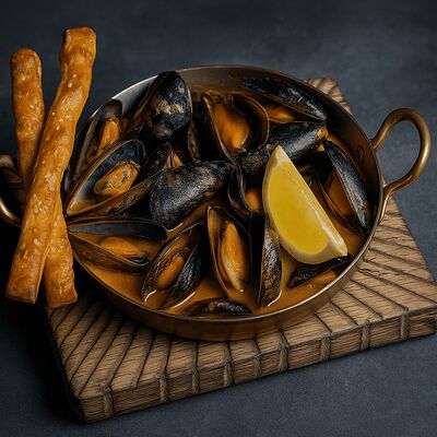 Черноморские мидии в соусе том ям в Колхида Palace по цене 1210 ₽