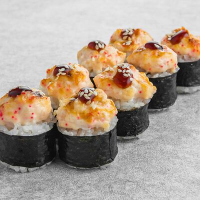 Запеченный ролл с креветкой (medium spicy) в Wok Poke and Boul по цене 619 ₽