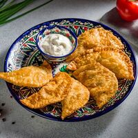 Мини-чебуреки в Узбекская кухня