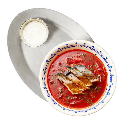 Борщ со скумбрией в Каспийка по цене 595 ₽