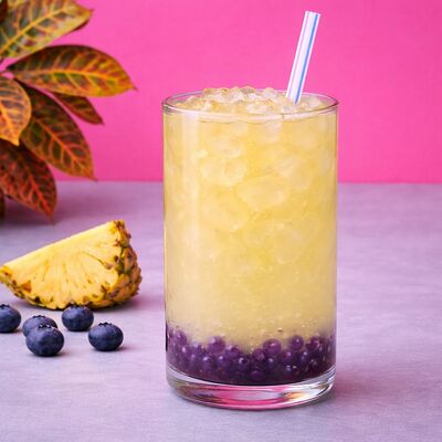Лемонджус Ананас-черника ( с джус-боллами) в Lo-Fi Coffee по цене 450 ₽