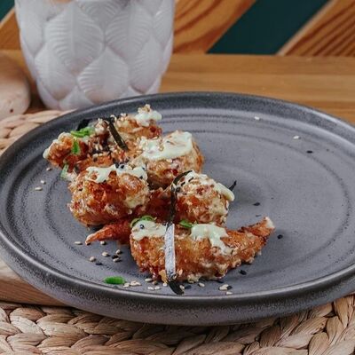 Д* Жареные креветки в ЭлеКафе по цене 550 ₽