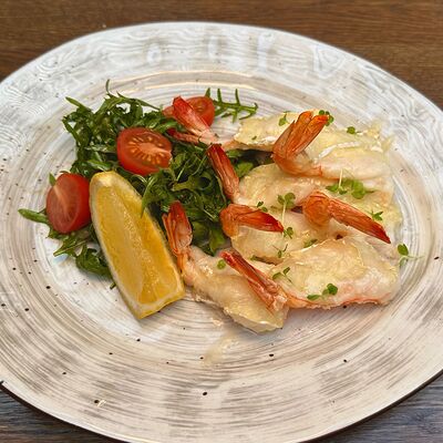 Запеченные креветки с сыром камамбер в Houdini по цене 29 р.