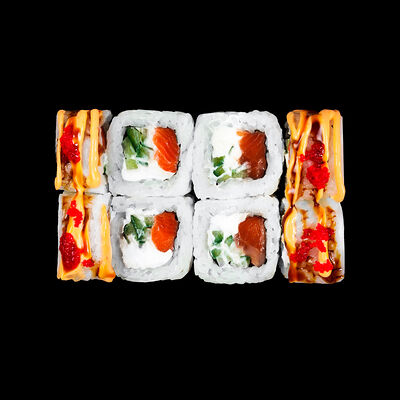Ойс-спайси с лососем ролл 8шт в Wokmania по цене 467 ₽