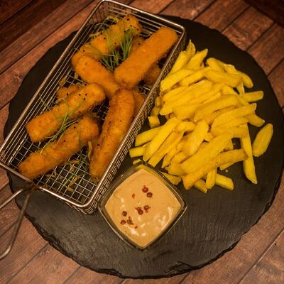 Фиш энд чипс в Гриль-бар Бегемот и мышь по цене 795 ₽