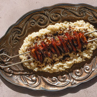 Печеное ризотто, куриные сердца, финики в Luwo по цене 1170 ₽