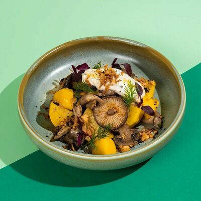 Картофель с грибами и сметаной из кешью в На Парах по цене 350