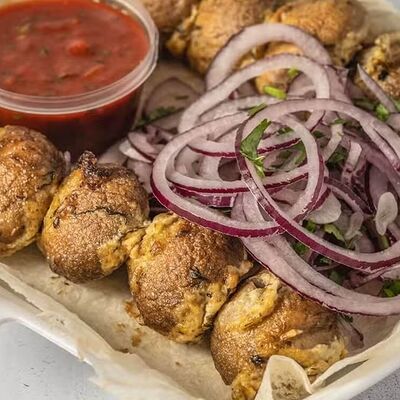 Шампиньоны на мангале в Уголок вкуса по цене 540 ₽