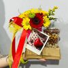 Стаканчик с цветами и орешками в бельгийском шоколадев Дарите красиво по цене 3199