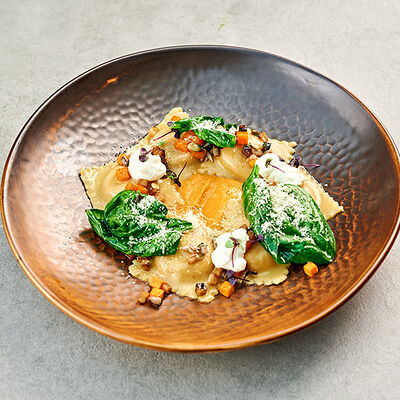 Равиоли с тыквой, рикоттой и молодым шпинатом в Pivino по цене 420